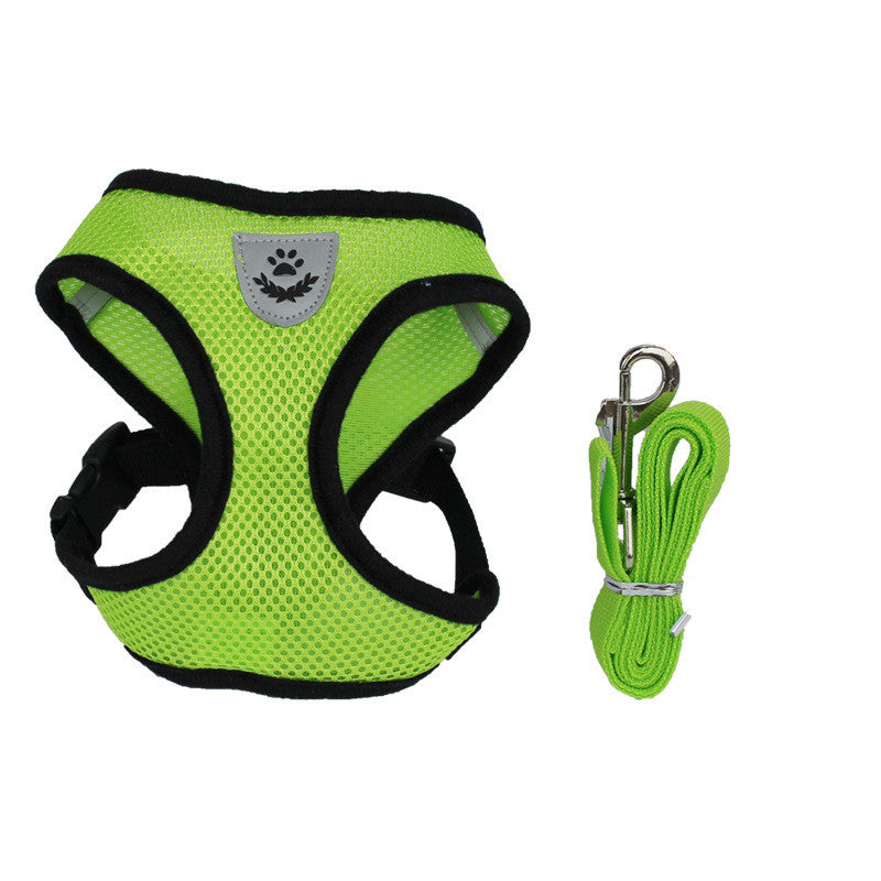 Adjustable Cat Or Dog Harness And Leash Set
