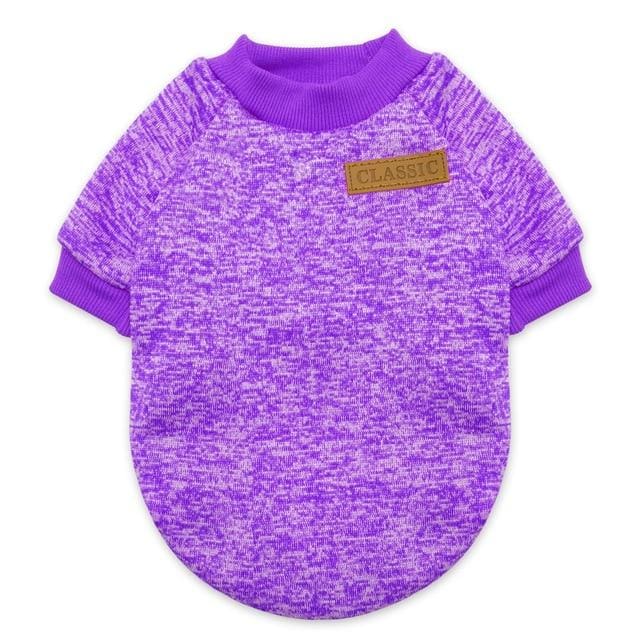 CLASSIC Warm Cat/Dog jumper - Purple / L