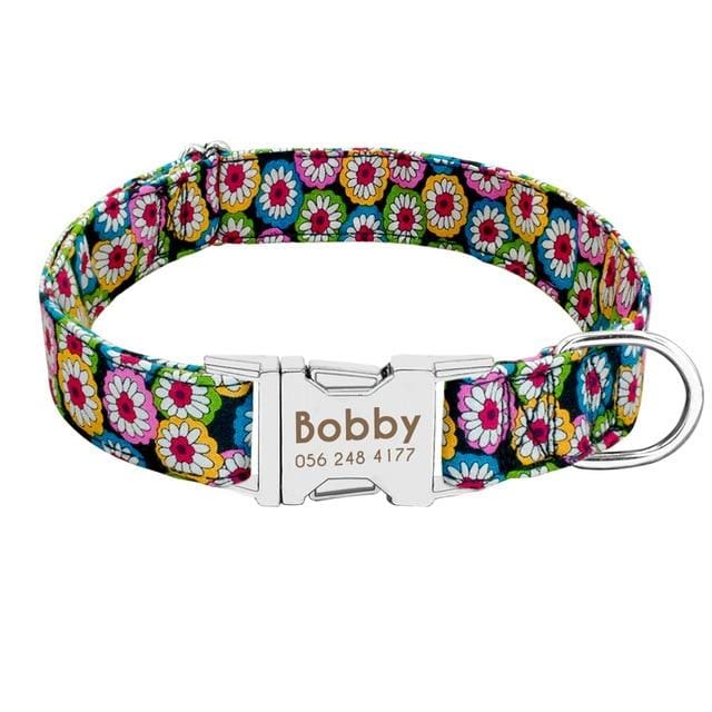 Personalized Dog Collar with metal buckle - Red / L