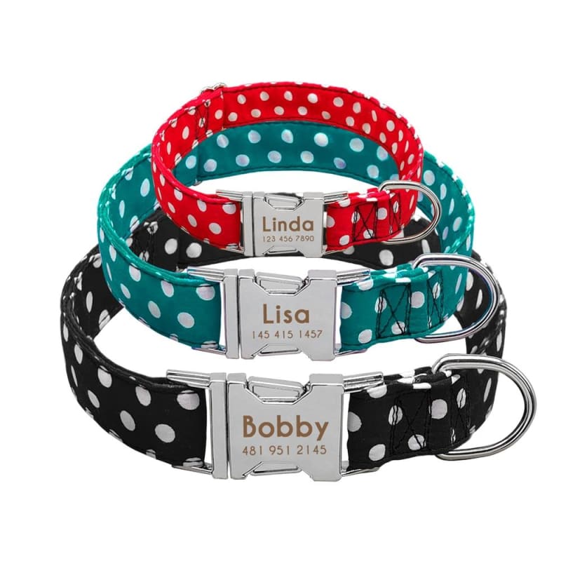 Personalized Dog Nylon Collar With Metal Buckle