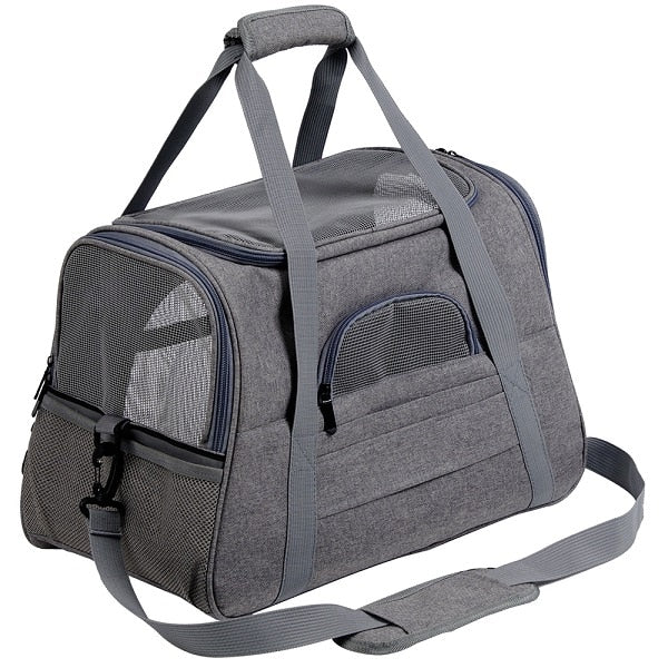 Re-Enforced Polyester Deluxe Dog/Cat Carrier