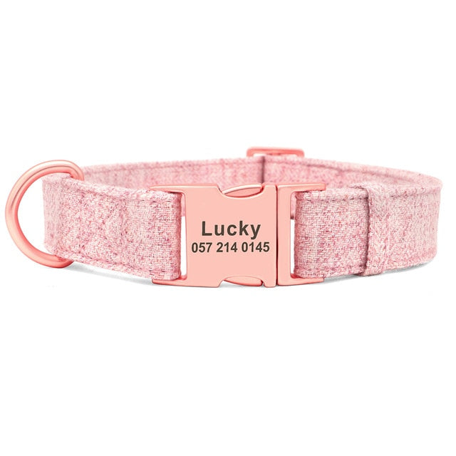 Luxury Personalised Dog collar with matching leash
