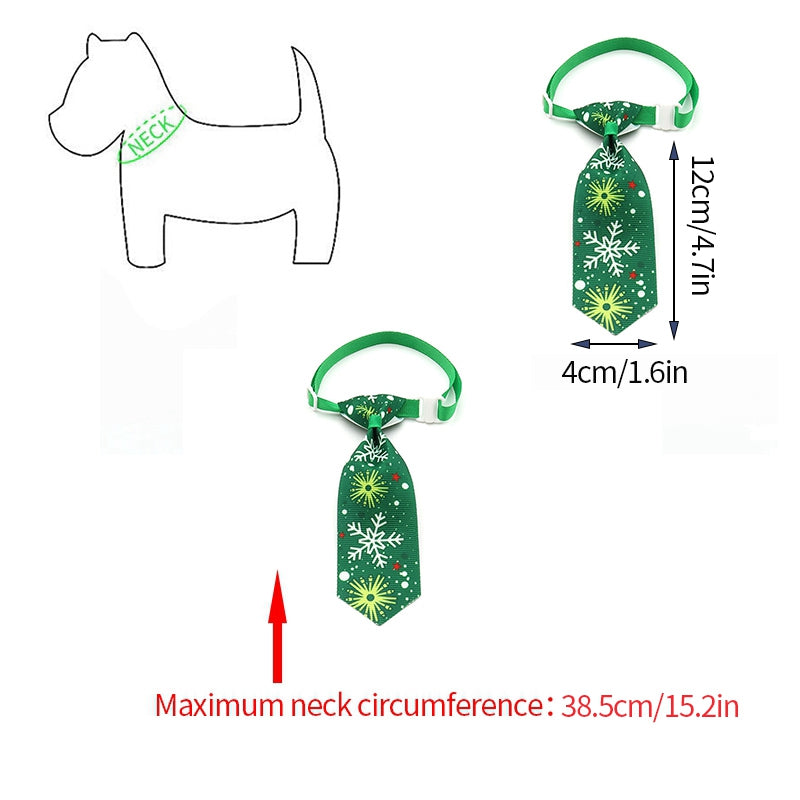 Christmas Dog Tie Collar
