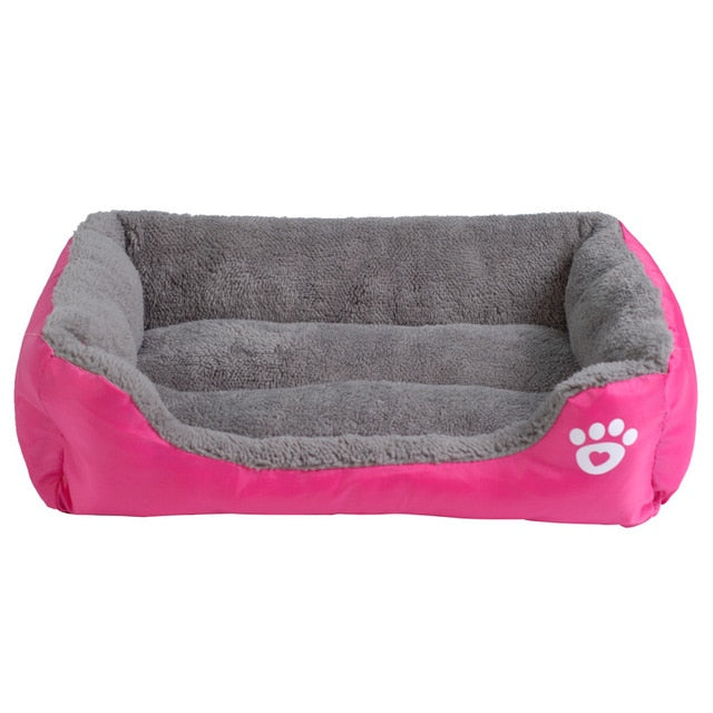 PAWSTRIP Dog Or Cat Cotton Fleece Bed with Waterproof Bottom