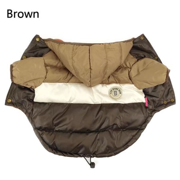 Stylish Puffy Jacket - Brown / S - Jackets