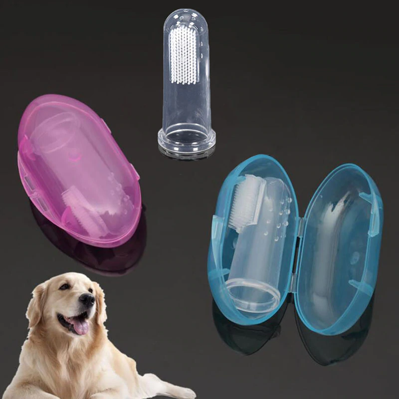 Dog and Cat Dental Finger Toothbrush with case